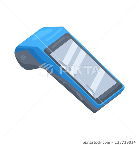 Illustration of POS machine 135739034