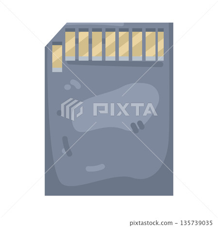 Illustration of memory card Illustration of memory card 135739035