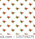 A composition of bright red roses. Seamless pattern.  135739275