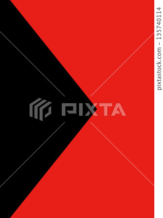 A geometric pattern with a vivid contrast of red and black, and a powerful abstract triangular design that evokes the images of "moving forward" and "regeneration." A geometric pattern with a vivid contrast of red and black, and a powerful abstract triangular design that evokes the images of "moving forward" and "regeneration." 135740114