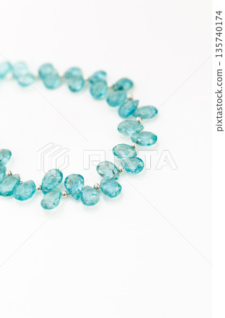 Apatite teardrop-shaped blue natural stone beads Apatite teardrop-shaped blue natural stone beads 135740174