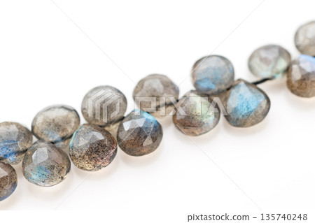 Labradorite natural stone beads with a blue glow Labradorite natural stone beads with a blue glow 135740248