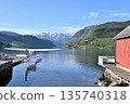 View of Hardangerfjord from the hotel in Ulvik 135740318