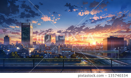 In the evening of Tokyo 135740334