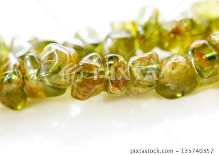 Natural stone beads with bright green peridot Natural stone beads with bright green peridot 135740357