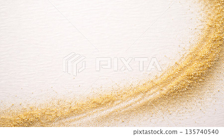 金粉落在白紙上的背景紋理 135740540