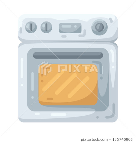 Illustration of oven Illustration of oven 135740905