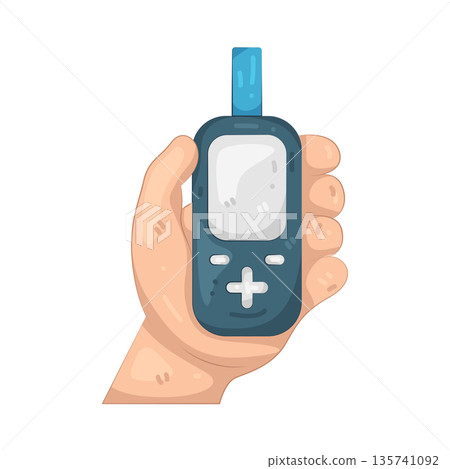 Illustration of glucose meter Illustration of glucose meter 135741092