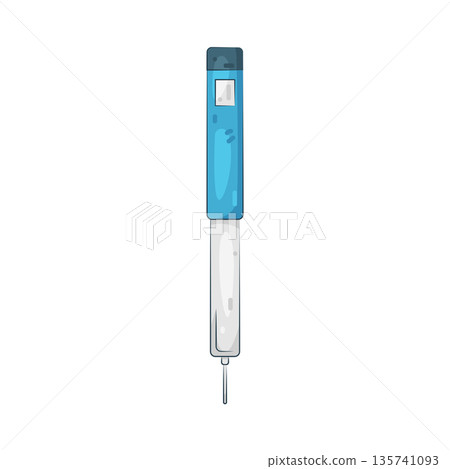 Illustration of insulin pen Illustration of insulin pen 135741093