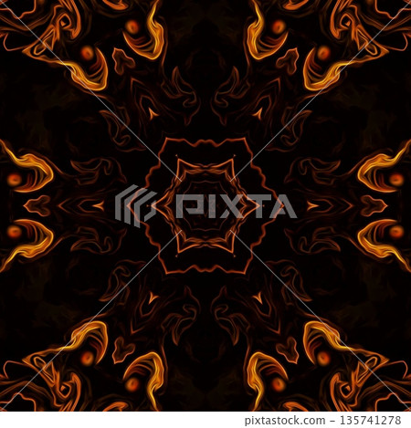 This design features an expressive flame pattern motif with flowing, fire-inspired forms that create a sense of movement and energy. The ornamentation blends dynamic curves with abstract styling This design features an expressive flame pattern motif with flowing, fire-inspired forms that create a sense of movement and energy. The ornamentation blends dynamic curves with abstract styling 135741278