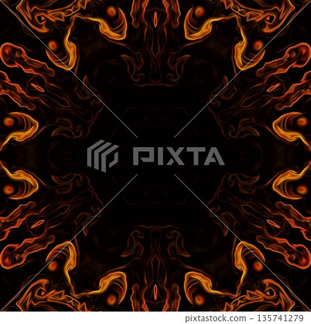 This design features an expressive flame pattern motif with flowing, fire-inspired forms that create a sense of movement and energy. The ornamentation blends dynamic curves with abstract styling This design features an expressive flame pattern motif with flowing, fire-inspired forms that create a sense of movement and energy. The ornamentation blends dynamic curves with abstract styling 135741279