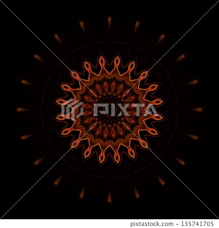 An expressive flame motif with fluid, fire inspired shapes that convey motion and vitality. The ornamental composition combines sweeping curves with abstract elements An expressive flame motif with fluid, fire inspired shapes that convey motion and vitality. The ornamental composition combines sweeping curves with abstract elements 135741705