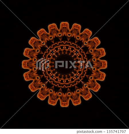An expressive flame motif with fluid, fire inspired shapes that convey motion and vitality. The ornamental composition combines sweeping curves with abstract elements An expressive flame motif with fluid, fire inspired shapes that convey motion and vitality. The ornamental composition combines sweeping curves with abstract elements 135741707