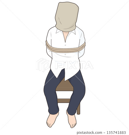 person tied to a chair person tied to a chair 135741883