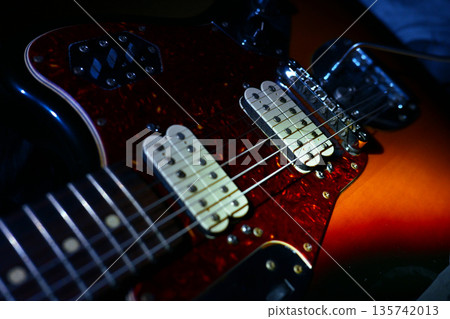 Rock and jazz! A well-used electric guitar Rock and jazz! A well-used electric guitar 135742013