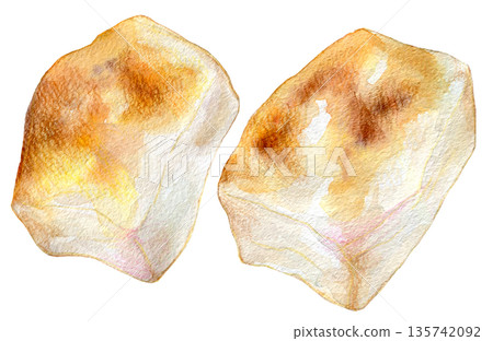 水彩插畫,手繪,烤米糕 水彩插畫,手繪,烤米糕 135742092