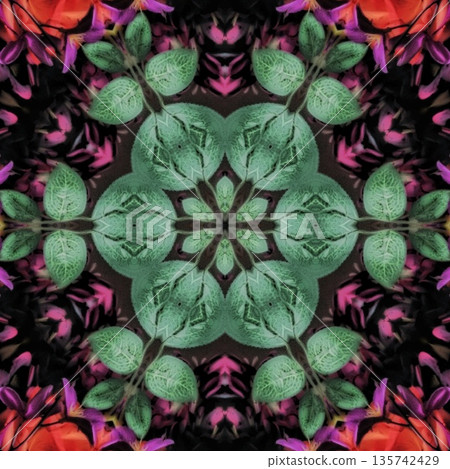 Pattern features mixed floral motifs in rich red, purple, pink, violet, and magenta tones, forming a vibrant and harmonious layered composition with elegant floral detail Pattern features mixed floral motifs in rich red, purple, pink, violet, and magenta tones, forming a vibrant and harmonious layered composition with elegant floral detail 135742429