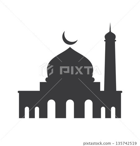 Mosque Islamic logo icon 135742519