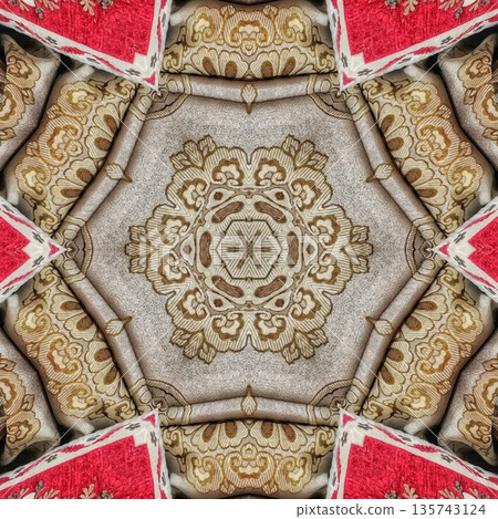 Mixed embroidery style design that combines traditional needlework from India, Pakistan, Turkey, Iran, and Africa, blending intricate stitches and cultural motifs into a unified textile design Mixed embroidery style design that combines traditional needlework from India, Pakistan, Turkey, Iran, and Africa, blending intricate stitches and cultural motifs into a unified textile design 135743124