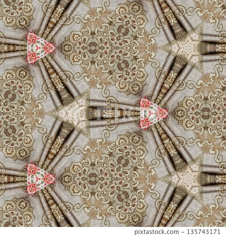 Mixed embroidery style design that combines traditional needlework from India, Pakistan, Turkey, Iran, and Africa, blending intricate stitches and cultural motifs into a unified textile design Mixed embroidery style design that combines traditional needlework from India, Pakistan, Turkey, Iran, and Africa, blending intricate stitches and cultural motifs into a unified textile design 135743171