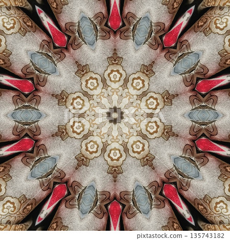 Mixed embroidery style design that combines traditional needlework from India, Pakistan, Turkey, Iran, and Africa, blending intricate stitches and cultural motifs into a unified textile design Mixed embroidery style design that combines traditional needlework from India, Pakistan, Turkey, Iran, and Africa, blending intricate stitches and cultural motifs into a unified textile design 135743182