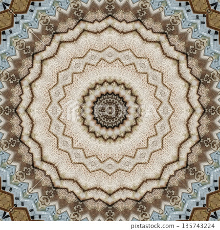 Mixed embroidery style design that combines traditional needlework from India, Pakistan, Turkey, Iran, and Africa, blending intricate stitches and cultural motifs into a unified textile design 135743224