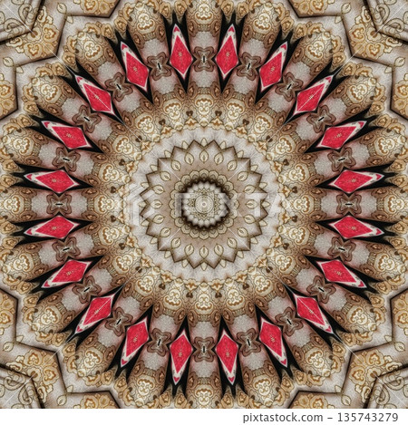 This mixed embroidery style combines traditional needlework from India, Pakistan, Turkey, Iran, and Africa, blending intricate stitches and cultural motifs into a unified textile design. 135743279