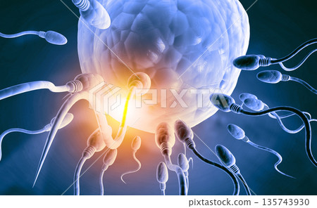 Sperm with egg 135743930