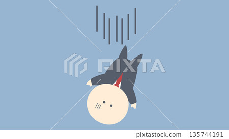 商業形象插畫_跌倒的商人 135744191