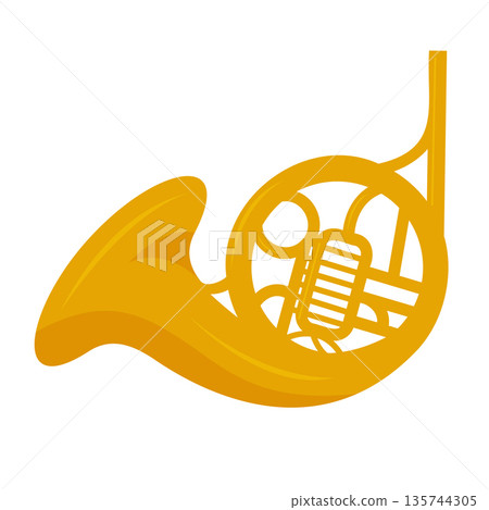 Golden french horn Golden french horn 135744305