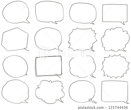 手繪簡易對話框 手繪簡易對話框 135744436