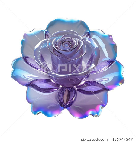 Purple glass rose - Stock Illustration [135744547] - PIXTA