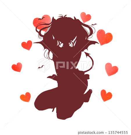 惡魔般的女人心形輪廓 惡魔般的女人心形輪廓 135744555