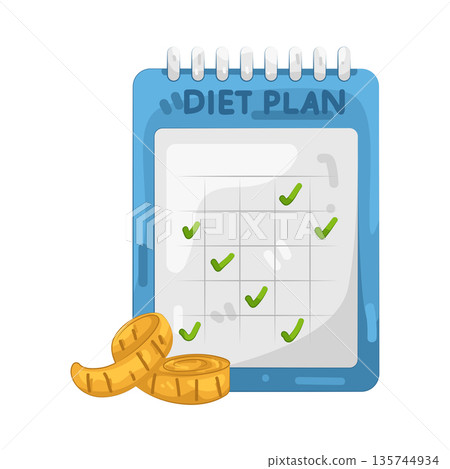 Illustration of diet plan 135744934