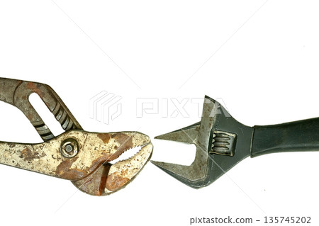 Two old adjustable wrench ready top work 135745202