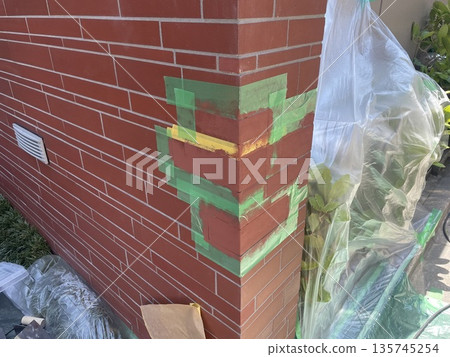 Brick repair work Brick repair work 135745254