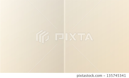 Open cream page spread of minimal notebook style with faint central seam and light texture evoking blank writable field and gentle neutral backdrop. Open cream page spread of minimal notebook style with faint central seam and light texture evoking blank writable field and gentle neutral backdrop. 135745341