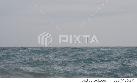 restless mediterranean sea background shot 135745537