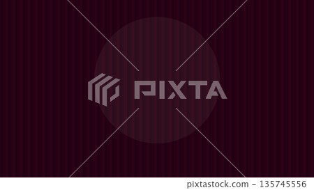 Subtle transparent circle with vertical red stripes on a dark red background, evoking minimal futuristic style with depth, texture, and layered focus. 135745556