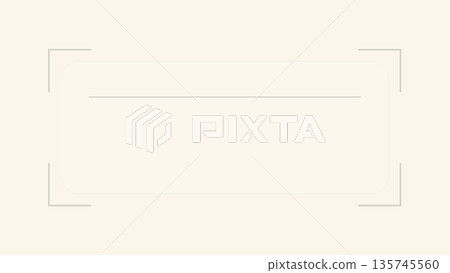 Minimal beige rectangle with thin corner brackets and faint horizontal center line, evoking UI frame structure and subtle design template aesthetics. Minimal beige rectangle with thin corner brackets and faint horizontal center line, evoking UI frame structure and subtle design template aesthetics. 135745560