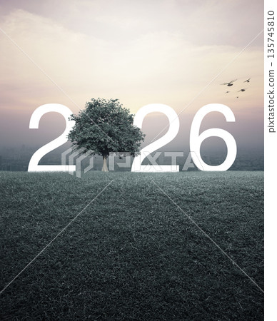 Happy new year 2026 ecological concept Happy new year 2026 ecological concept 135745810