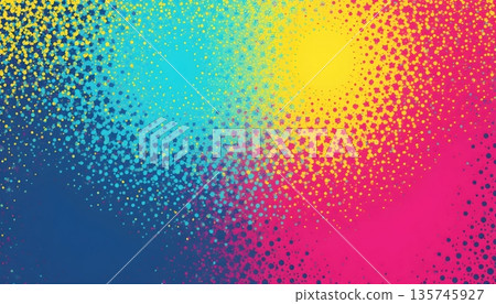 Colorful Dot Composition On Dark Modern Surface 135745927