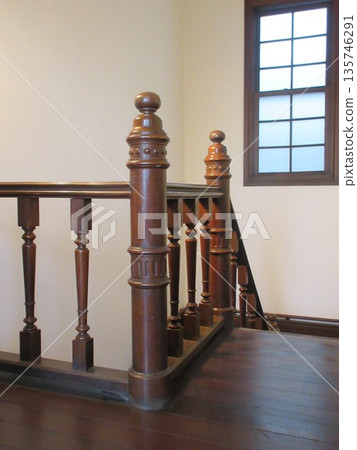 Handrail of the Josai Romankan (former Nakajima Hospital main building), a nationally registered tangible cultural property 135746291