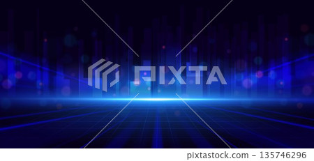 Night city landscape on dark background with light sparkling. Night city landscape on dark background with light sparkling. 135746296