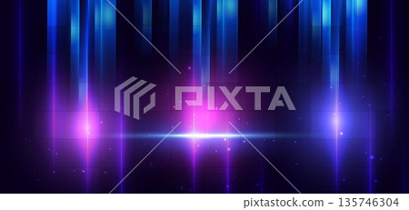 Technology blue and pink vertical neon light on dark background. Technology blue and pink vertical neon light on dark background. 135746304