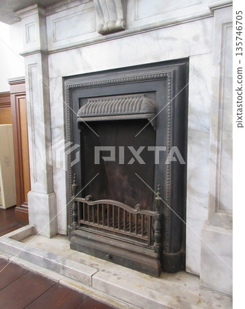 The fireplace at the Josai Romankan, a nationally registered tangible cultural property in Tsuyama City, Okayama Prefecture The fireplace at the Josai Romankan, a nationally registered tangible cultural property in Tsuyama City, Okayama Prefecture 135746705