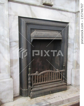 The fireplace at the Josai Romankan, a nationally registered tangible cultural property in Tsuyama City, Okayama Prefecture The fireplace at the Josai Romankan, a nationally registered tangible cultural property in Tsuyama City, Okayama Prefecture 135746707