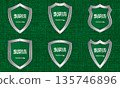 Set of metal shields with the Saudi Arabian flag 135746896