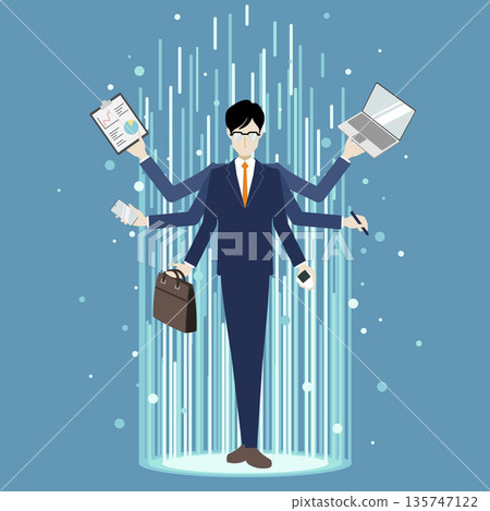 ladder businessman 135747122