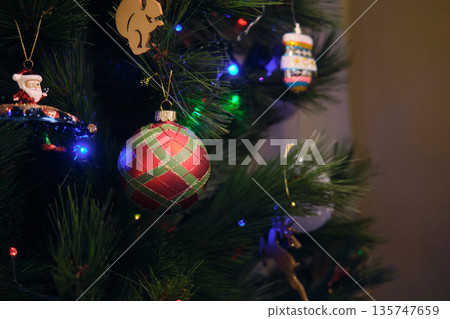 Christmas tree decoration winter event Christmas tree decoration winter event 135747659